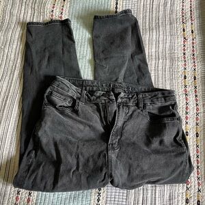 American Eagle curvy stretch mom jeans size 10 short washed black